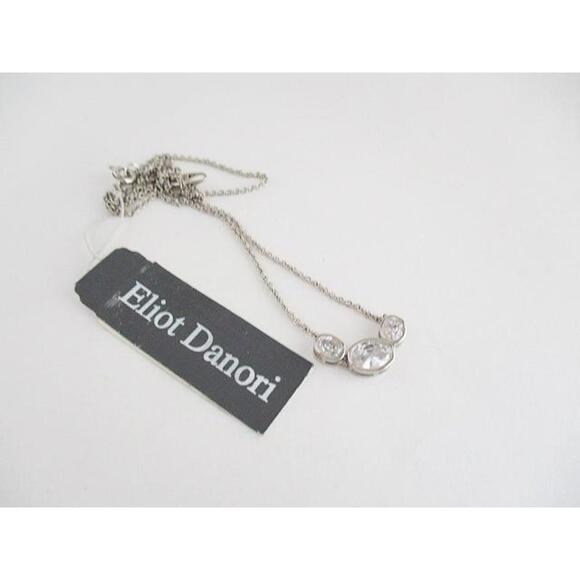 Jewelry - Eliot Danori Silver Necklace with 3 Clear Stones